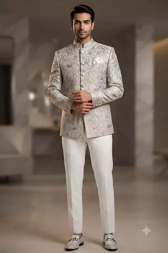Skyblue jodhpuri for men