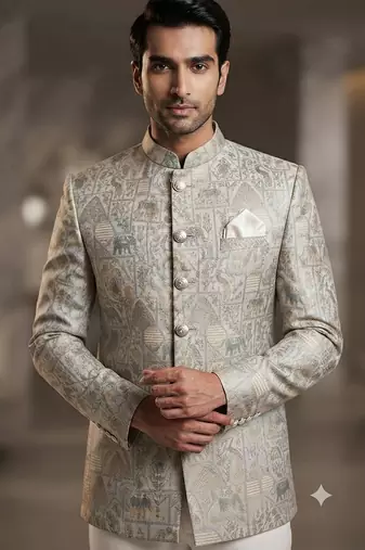 Skyblue jodhpuri for men