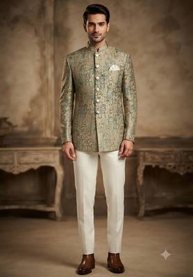 Pista green jodhpuri for men 1