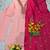 Women's peach straight embroidered silk blend kurta set with dupatta and pant