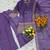 Women's purple embroidered straight crunchy silk kurta set with palazzo and dupatta
