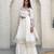 White Rayon Readymade Navratri Lehenga Choli with Embroidery & Mirror Work