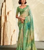 light green soft handloom silk blend saree
