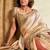 beige soft handloom silk blend saree