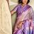 lavender soft handloom silk blend saree