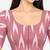 Side smocked stretchable pink ikkat cotton printed non padded readymade saree blouse