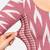 Side smocked stretchable pink ikkat cotton printed non padded readymade saree blouse