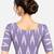 Side smocked stretchable purple ikkat cotton printed non padded readymade saree blouse