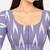 Side smocked stretchable purple ikkat cotton printed non padded readymade saree blouse