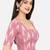 Side smocked stretchable peach ikkat cotton printed non padded readymade saree blouse