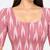 Side smocked stretchable peach ikkat cotton printed non padded readymade saree blouse
