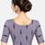 Side smocked stretchable purple ikkat cotton printed non padded readymade saree blouse