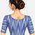Side smocked stretchable blue ikkat cotton printed non padded readymade saree blouse