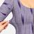 Side smocked stretchable purple ikkat cotton printed non padded readymade saree blouse