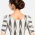 Side smocked stretchable white ikkat cotton printed non padded readymade saree blouse