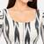 Side smocked stretchable white ikkat cotton printed non padded readymade saree blouse
