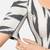 Side smocked stretchable white ikkat cotton printed non padded readymade saree blouse