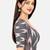 Side smocked stretchable grey ikkat cotton printed non padded readymade saree blouse
