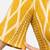 Side smocked stretchable yellow ikkat cotton printed non padded readymade saree blouse