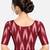 Side smocked stretchable maroon ikkat cotton printed non padded readymade saree blouse