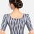 Side smocked stretchable grey ikkat cotton printed non padded readymade saree blouse