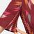 Side smocked stretchable maroon ikkat cotton printed non padded readymade saree blouse