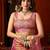Magenta zari woven tissue traditional saree with blouse