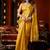 Yellow zari woven tissue traditional saree with blouse