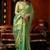 Sea green zari woven tissue traditional saree with blouse