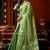 Sea green zari woven tissue traditional saree with blouse