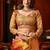 Orange zari woven tissue traditional saree with blouse