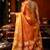 Orange zari woven tissue traditional saree with blouse