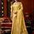 Light yellow zari woven tissue traditional saree with blouse