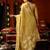 Light yellow zari woven tissue traditional saree with blouse