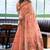 Peach handloom woven linen jacquard traditional saree with blouse