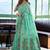 Sky blue handloom woven linen jacquard traditional saree with blouse