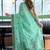 Sky blue handloom woven linen jacquard traditional saree with blouse