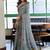 Grey handloom woven linen jacquard traditional saree with blouse
