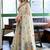 White handloom woven linen jacquard traditional saree with blouse