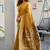 mustard zari woven cotton blend jacquard traditional saree with blouse