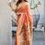 coral zari woven cotton blend jacquard traditional saree with blouse