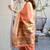 coral zari woven cotton blend jacquard traditional saree with blouse