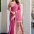magenta zari woven cotton blend jacquard traditional saree with blouse