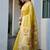 yellow zari woven cotton blend jacquard traditional saree with blouse