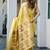 yellow zari woven cotton blend jacquard traditional saree with blouse