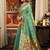 sea green zari woven kota paithani traditional saree with blouse