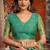 sea green zari woven kota paithani traditional saree with blouse