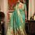 sea green zari woven kota paithani traditional saree with blouse