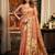 peach zari woven kota paithani traditional saree with blouse