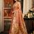 peach zari woven kota paithani traditional saree with blouse